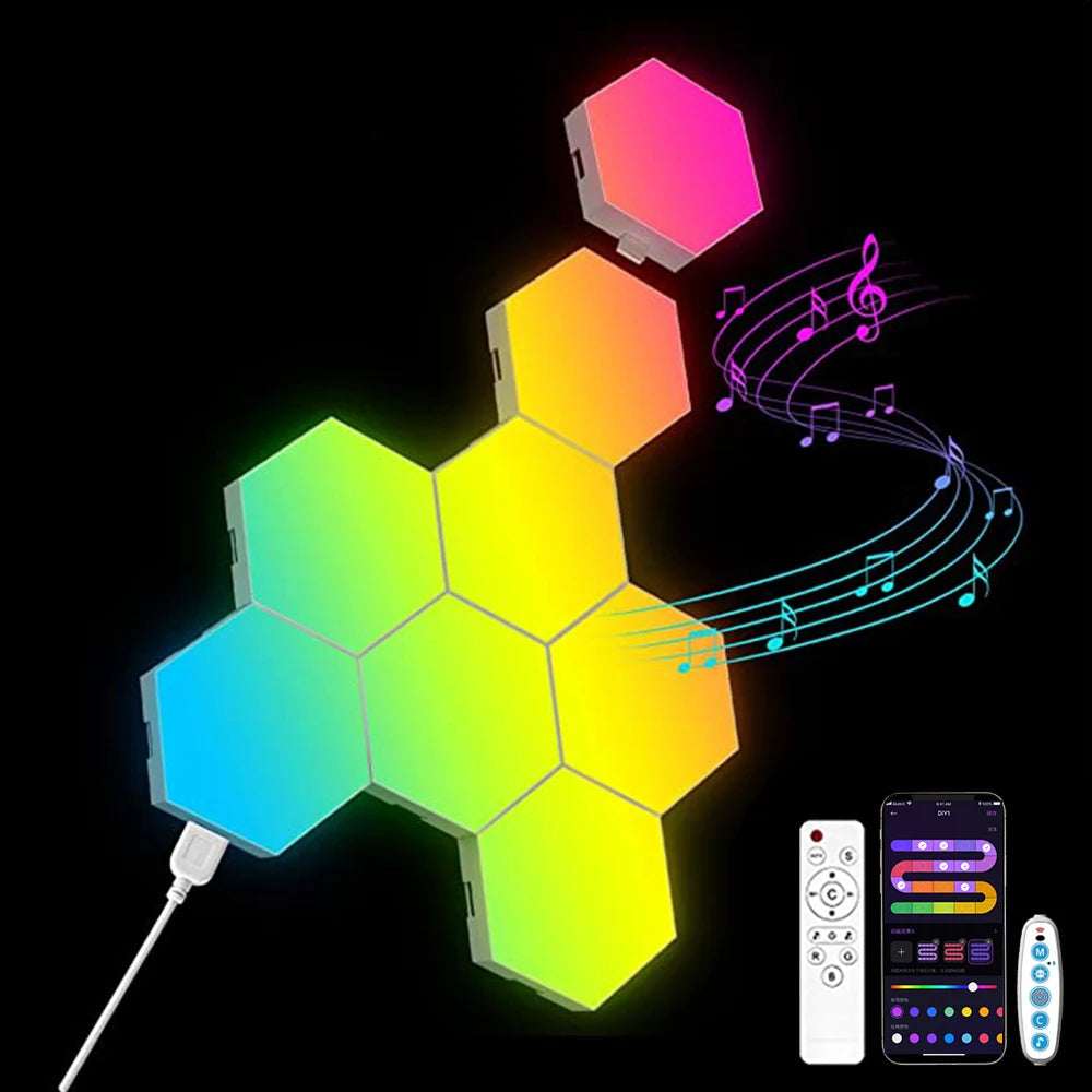 Luzes de Parede RGB Smart LED - Várias Combinações, Iluminação Inteligente, Sincronização com Música Luzes de Parede RGB Smart LED - Várias Combinações, Iluminação Inteligente, Sincronização com Música